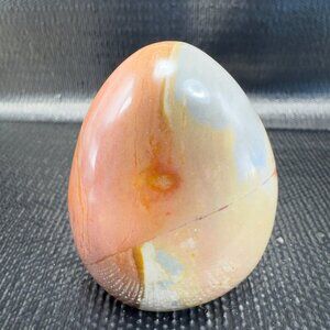 Hand Carved Marble Smooth Heavy Oval Figure Paperweight Mineral Stone Vintage